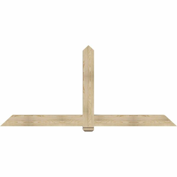 Ekena Millwork Eugene Rough Sawn Timber Gable Bracket, Douglas Fir, 96"W x 44"H x 6"D x 6"F, 11/12 Pitch GBW096X44X0606EUG00RDF - main